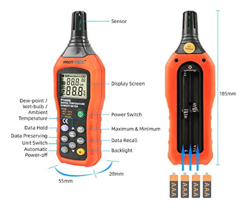 Protmex Ms6508 medidor Digital De Temperatura Y 1