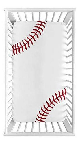 Sweet Jojo Designs - Sábana Ajustable Para Cuna De Béisbol P 1