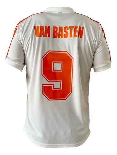1990 Netherlands World Cup Van Basten White Retro Jersey 0