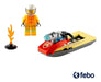 Lego Fire Rescue Water City Set with Boat and Original Febo Accessory 1