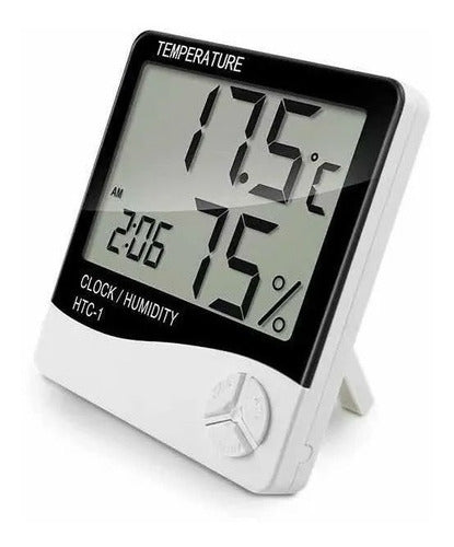 Fashion Digital Humidity Clock Thermometer with Wire Hygrometer 0