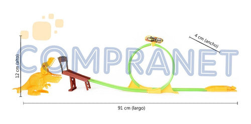 Dinosaur T-Rex Race Track with Ramp, Includes 1 Car - 11624 3