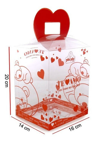 Caja Transparente De Acetato Diseño Romántico ! 1