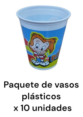 Vasos Cotillón Dibu Mi Familia Es Un Dibujo Vintage Años 90 2