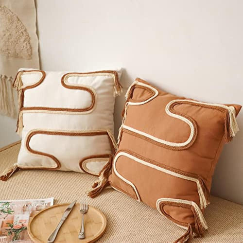 Jonhier Bohemian Throw Pillow Covers, Mid Century Simplicity 4