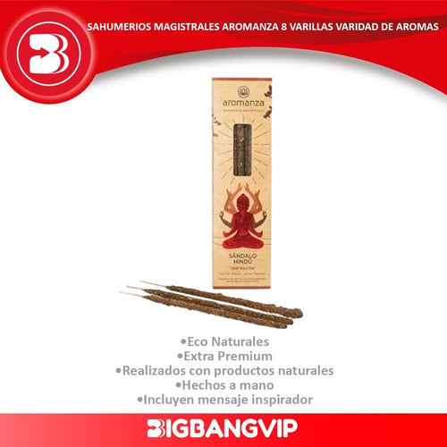Aromanza Masterful Incense 8 Sticks Mirra Varied Scents 25