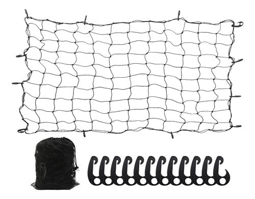 Bunker Indust Elastic Cargo Net 6 X 5 Ft - Stretchable and Durable 0