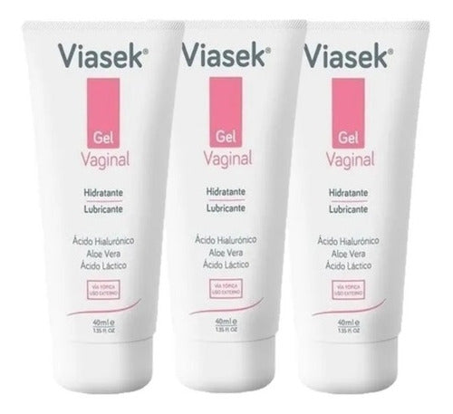 Viasek Vaginal Lubricant Gel X 40 Ml Combo X 3 Units 0