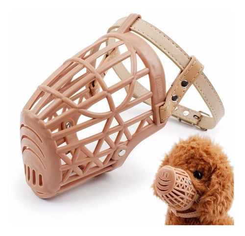 Adjustable Small Plastic Basket Muzzle Size #1 for Dogs 0