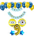 Minions Balloons Set: 2 Balloons + Banner + Large Number + 2 Stars + 12 Latex 8