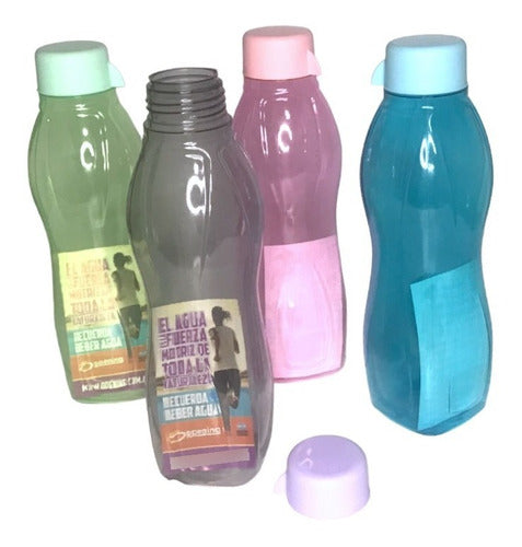 Set of 35 Sports Water Bottles Gym PVC 600ml Screw Cap 2