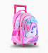 Footy Love Unicorn Soft LED Light Rolling Backpack 18" 3