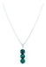 100% Natural Stone Necklace - 3 Malachite Sphere Pendant 1