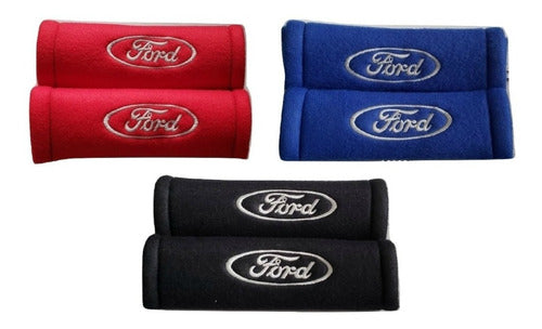 Fiemo Fundas Funda Cubre Cinturon De Seguridad Absorbente Logo Ford 0