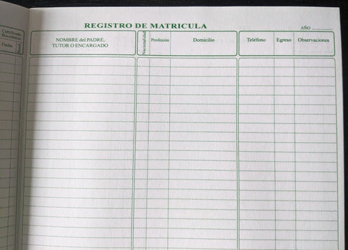 Formularios Escolares Registro De Matrícula 5