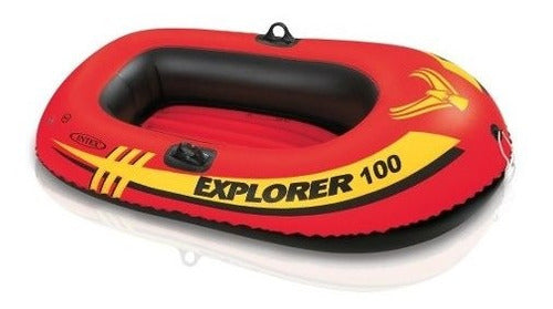 Bote Inflable Infantil Gomon Explorer 100 Kit + Remos Intex 0