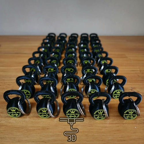 Bs.impresiones3d Customized Kettlebell Keychain Gym Pack of 100 Units Fit 6