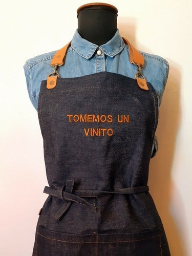 Patodalavidauniformes Gastronomic Apron Jean/Leather Asador for Men and Women 2