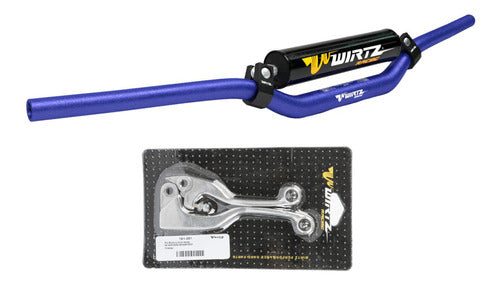 Wirtz W3D Blue Handlebar + Honda XR 250 86-95 Grips 0