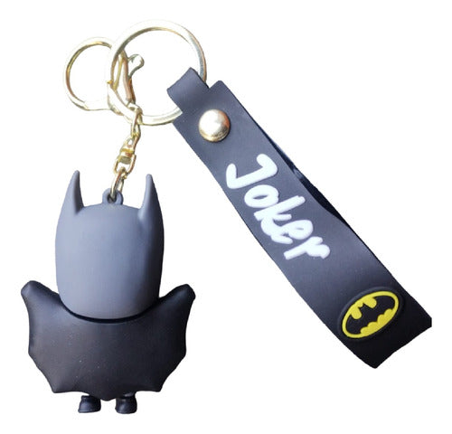 Lovely Baby 3D PVC Rubber Keychain + Strap Super Heroes Characters 1