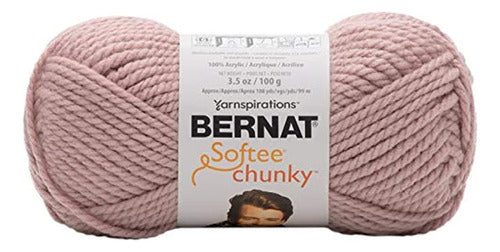 Bernat Grey Rose Yarn Softee Chunky 0