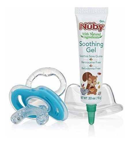 Nuby Todo Gel Natural De Denticion Con Mordedor Gumeez Combo 0