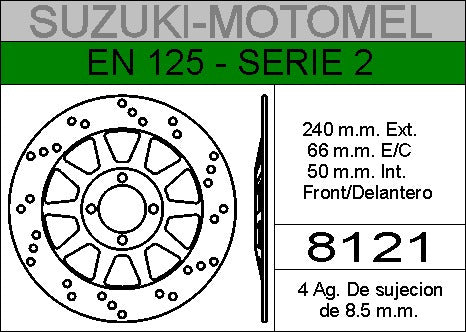 HYD Front Brake Disc Motomel CG 125 Series 2 0