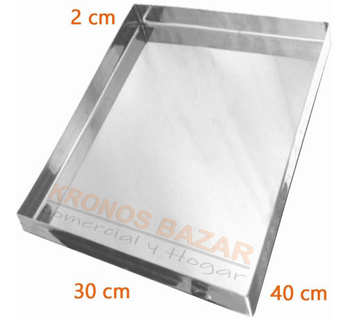 Kronos 40x30x2 Stainless Steel Baking Tray for Pastries and Breads - Nationwide Shipping 1