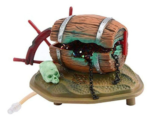 Saim Treasure Chest with Skeleton and Aquarium Decorations 4