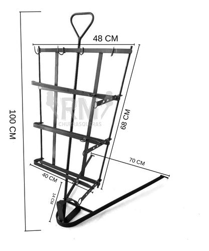 RM CHURRASQUERAS Medium Malambo Grill - Adjustable - Portable 1