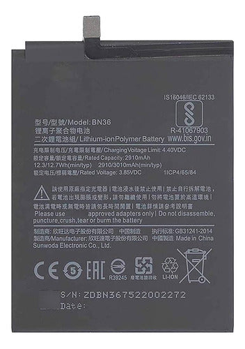 Xiaomi BN36 Battery for Mi 6X Mi A2 - 100% Guarantee 0