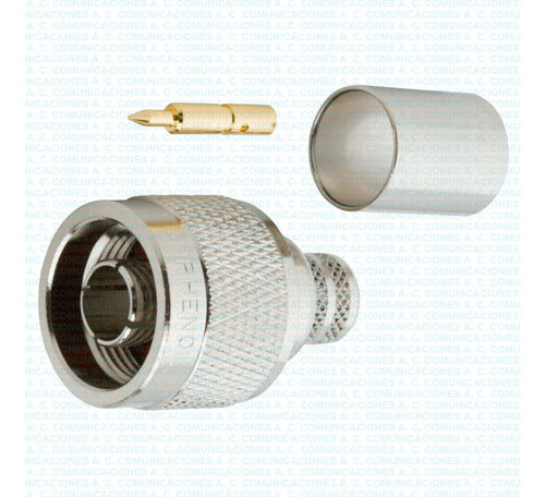 Amphenol Male N Connector for RG-8/213 Crimping 0