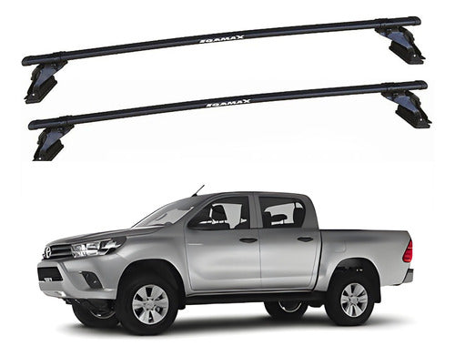 Barras De Techo Eqmax Acero Toyota Hilux 2016-2021 Negro 0