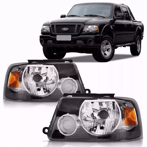 Set of 2 Headlights for Ford Ranger 2005 2006 2007 2008 2009 0