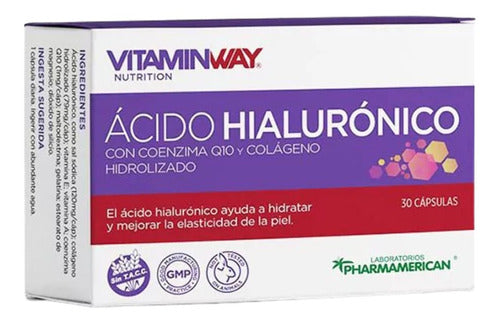 Pharmamerican Hyaluronic Acid + Collagen & Q10, Anti-Aging X 90 Capsules 1