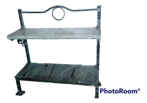 Herrería Artística Rustic Iron and Wood Shelves 1