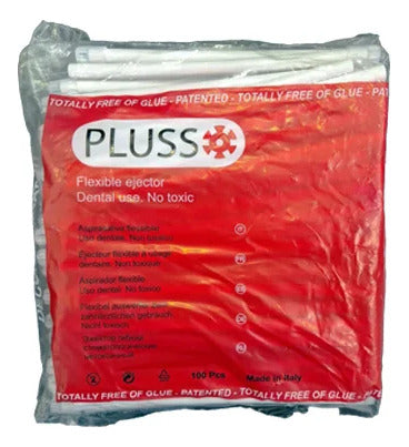 Pluss Eyectores De Saliva X100u Flexibles Italia - Odontología 1