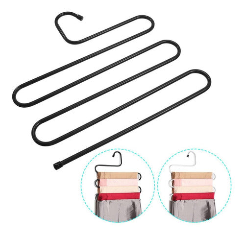 Perchas Para Pantalones Organizador Metal Antideslizante 0