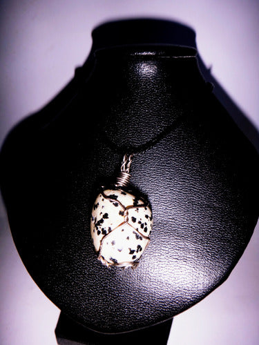 Alta Magia Dalmatian Jasper Alpaca Chain Necklace #1 2