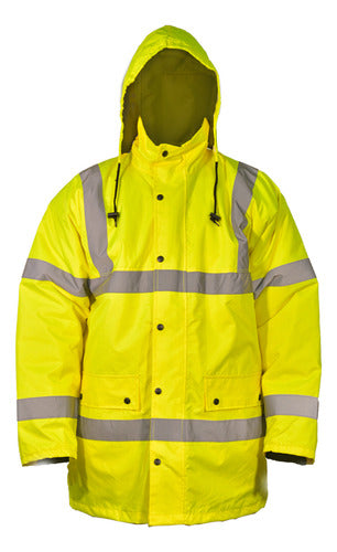 NUBUS Fluorescent Yellow Cold Jacket with Reflective Features - Sizes XS-S-M-L 0