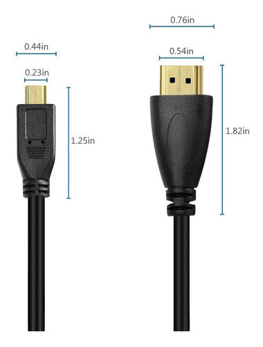 UCEC Spiral Micro HDMI to Full HDMI Cable 30cm 1