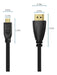 UCEC Spiral Micro HDMI to Full HDMI Cable 30cm 1