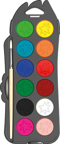 Acuarela Maped X12 Colores Y Pincel Con Estuche Color Pepes 1