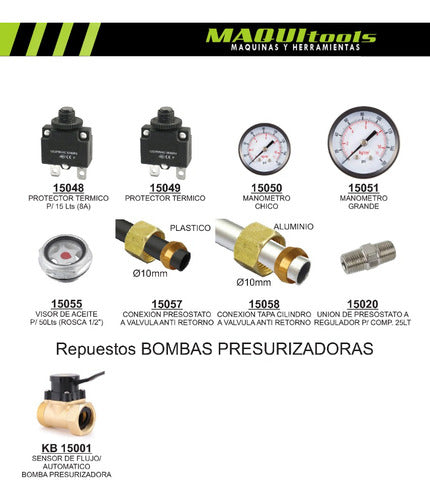 Manómetro Vertical Compresor 180psi 12kg 18lb 63mm Rosca 1/4 4