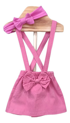 Amore Mío Monte Grande Mini Skirt Jumper with Ribbons and Headband for Babies 0