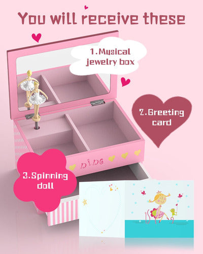 Caja De Música Princesa Con Bailarina Decorativa Para Niñas 6