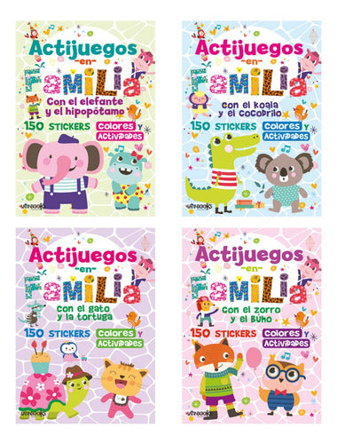 Libro Actijuegos En Familia Con 150 Stickers Y Actividades 1