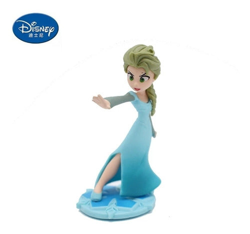 Disney Princesas Mini Figuras Colección Decoración Con Base Elsa 1