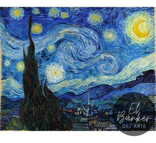 Bunkerdelarte Laminated Starry Night, Van Gogh, 40x30 Cm 0