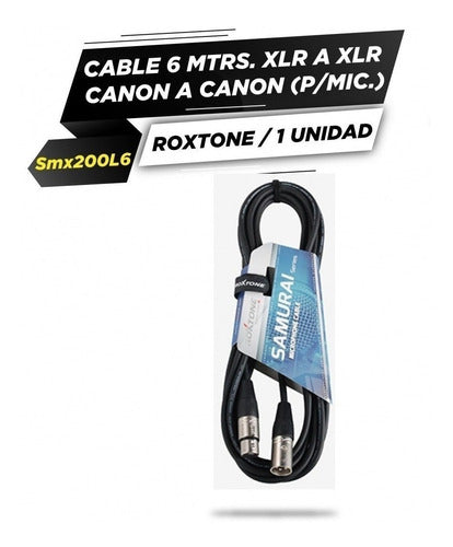 Roxtone XLR Microphone Cable 6 Meters SMX200L6 1